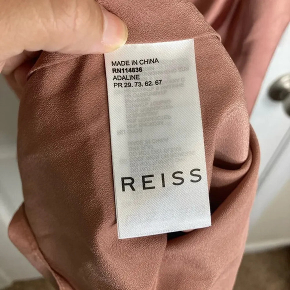 REISS Adaline One-shoulder draped satin dress - Picture 12 of 14